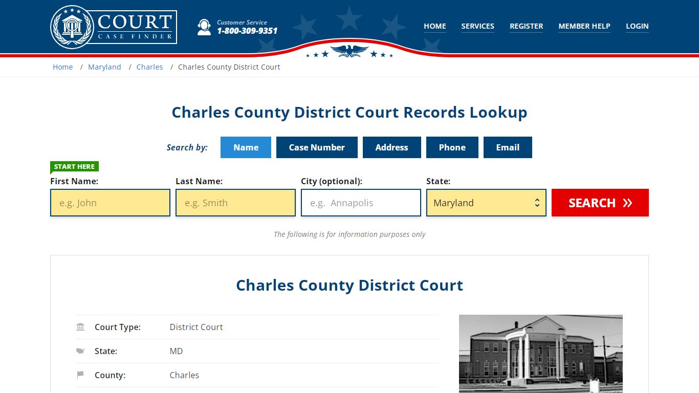 Charles County District Court Records | Laplata, Charles County, MD ...